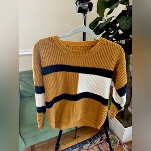 Women’s colorblock Sweater Brown White Black Fall Winter Size S